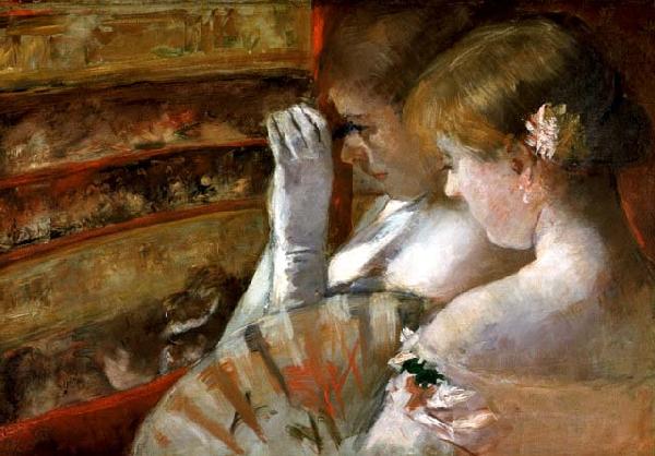 Mary Cassatt A Corner of the Loge Sweden oil painting art